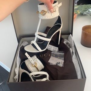 Gucci High Heel Woven Sandal